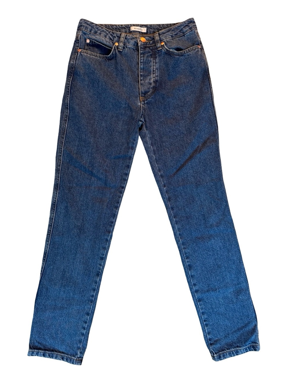 Renggli High-Rise Dark Blue Ankle Jeans - Classic Straight Crop